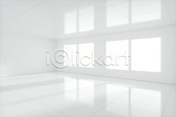 사람없음 3D JPG 포토 해외이미지 공간 그림자 내부 반사 비어있는 빛 창문 흰색