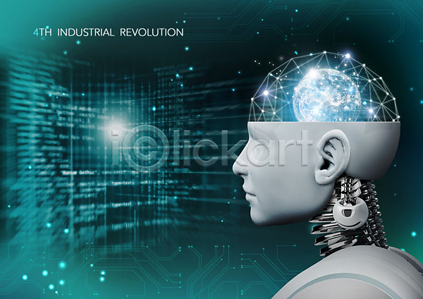 혁명 사람없음 PSD 편집이미지 4차산업 AI(인공지능) 기술혁신 네트워크 로봇 빅데이터 빛 사물인터넷 정보 정보기술 지구 청록색 회로판