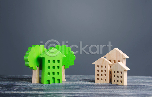 사람없음 JPG 포토 해외이미지 나무 부동산 실내 주택 집모양 친환경 회색배경