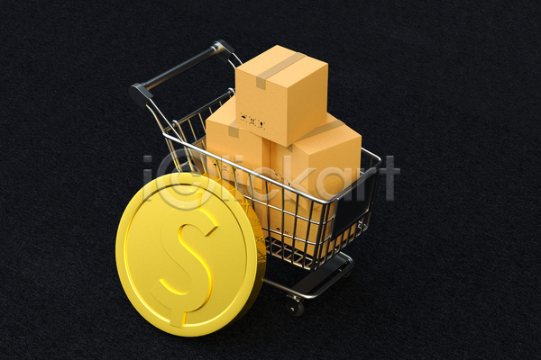 사람없음 3D JPG 디지털합성 포토 해외이미지 경제 금융 금화 달러 동전 모바일쇼핑 쇼핑 쇼핑카 온라인쇼핑 택배상자