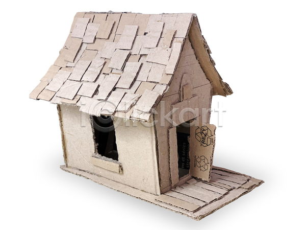 사람없음 JPG 포토 해외이미지 건물 건축모형 골판지 상자 오브젝트 종이 주택 지붕 창문 판지