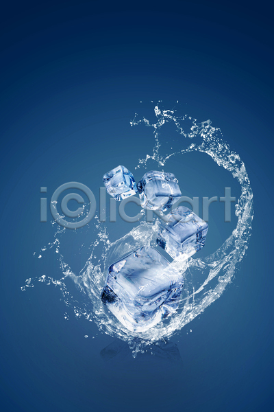 시원함 차가움 사람없음 JPG 포토 해외이미지 물 스플래쉬 얼음 투명 튀는물 파란색
