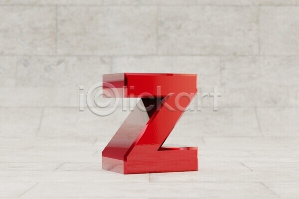 사람없음 3D JPG 일러스트 포토 해외이미지 Z 고립 광택 금속 만들기 바위 반사 반짝임 백그라운드 빛 빨간색 알파벳 캐릭터 콘크리트 타일 타입 편지