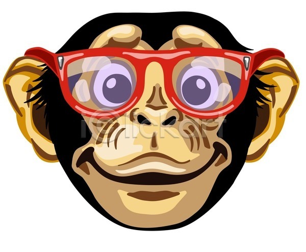 기쁨 스마트 행복 남자 EPS 아이콘 일러스트 해외이미지 감정 고립 긍정 동물 만화 머리 미소(표정) 아프리카 안경 얼굴 웃음 원숭이 유인원 장신구 지능 침팬지 포유류 힙스터