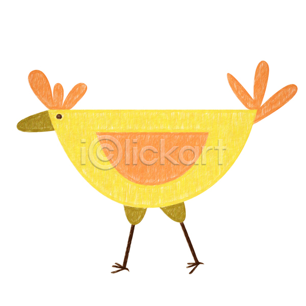 사람없음 JPG 일러스트 포토 해외이미지 노란색 닭