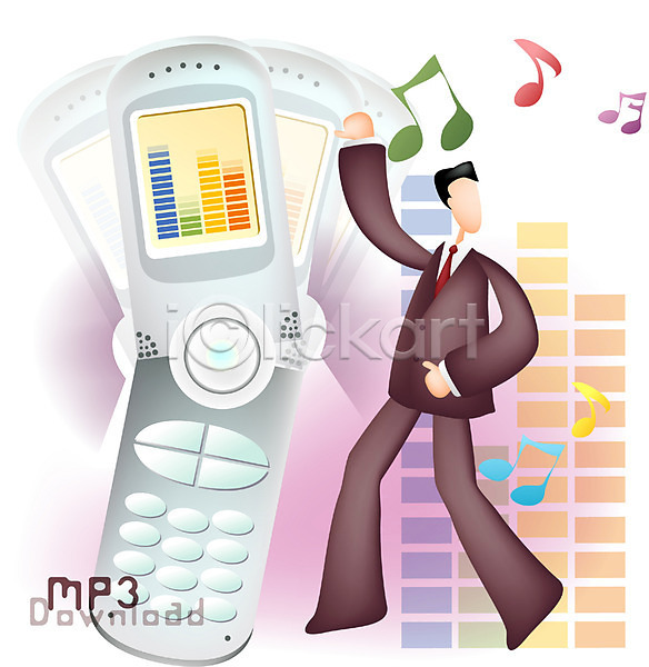 남자 남자만 사람 EPS 일러스트 MP3 다운로드 모바일 비즈니스 산업 음악 인터넷 정보기술 정보통신 통신기기 핸드폰