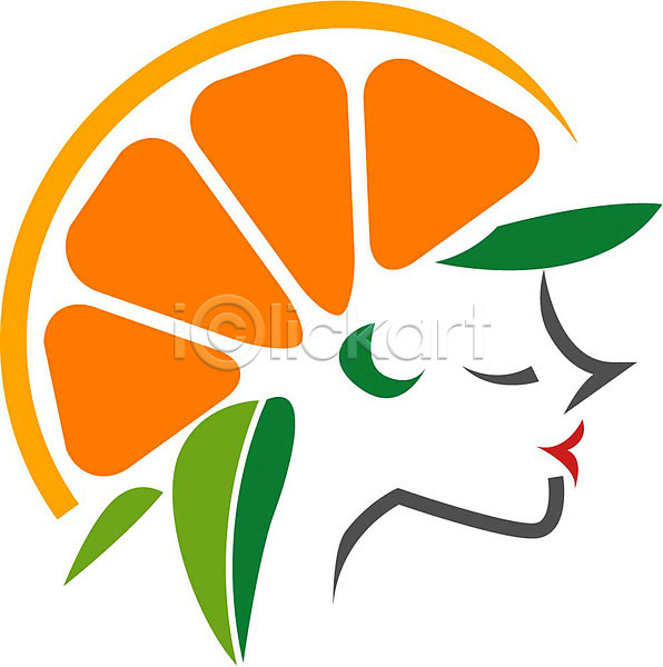 상상 사람 EPS 일러스트 과일 귤 농작물 묘사 식물 얼굴 열매 오렌지 음식 의인화 주황색 초록색 클립아트 표정 표현 형상