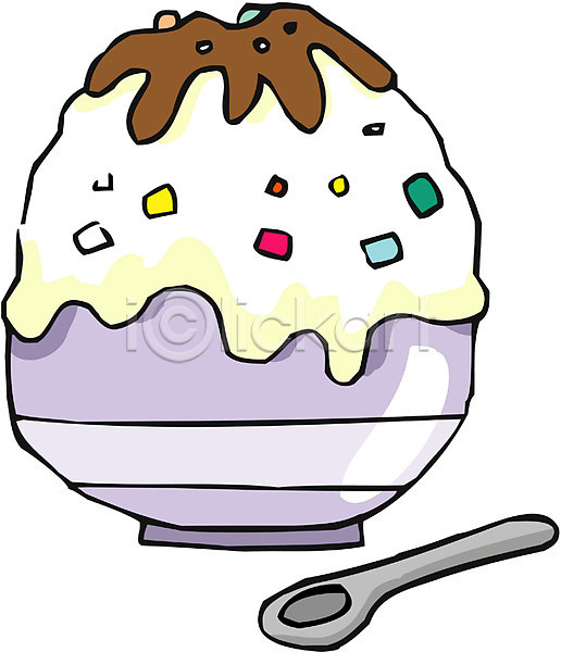 사람없음 EPS 아이콘 디저트 빙수 아이스크림 여름음식 제철음식 팥빙수