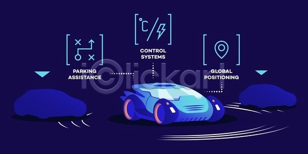 사람없음 EPS 일러스트 해외이미지 GPS 그린에너지 디자인 백그라운드 스타일 심플 전기자동차 컨셉 파란색 해외일러스트