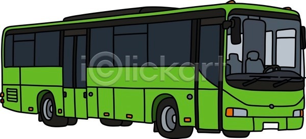 EPS 일러스트 해외이미지 교통시설 땅 만화 모터 버스 빛 승객 여행 자동차 초록색 해외일러스트