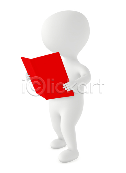 남자 사람 사람없음 3D JPG 일러스트 포토 해외이미지 고립 공백 만들기 스터디 오픈 읽기 책 캐릭터 흰색