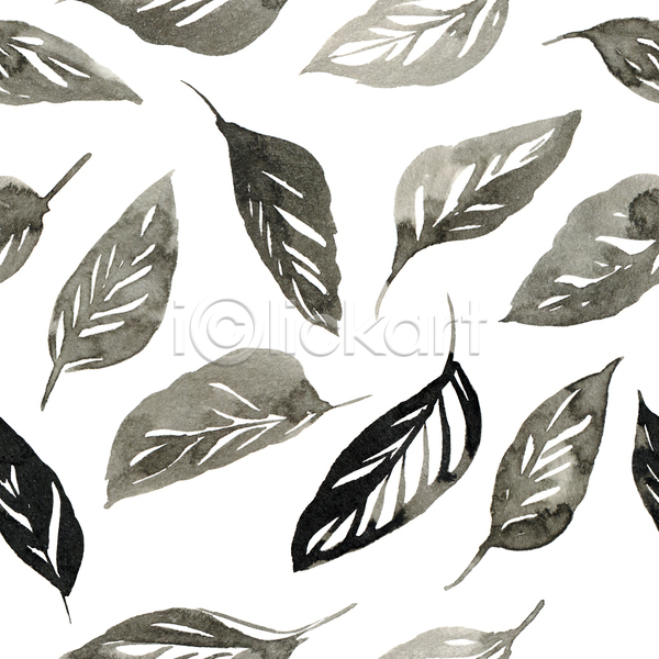 사람없음 JPG 포토 해외이미지 디자인 백그라운드 번짐 수채화(물감) 잎 패턴 패턴백그라운드