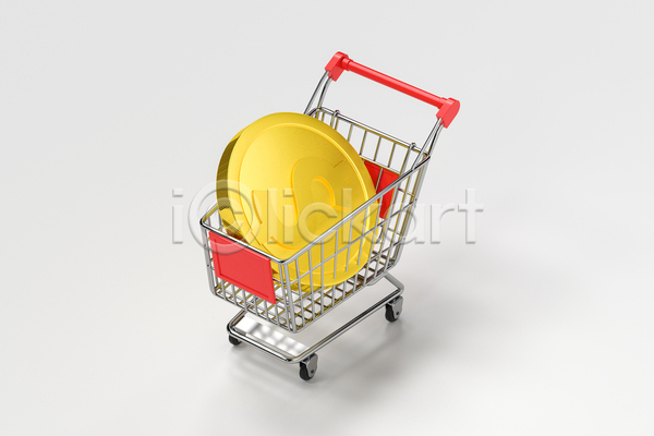 사람없음 3D JPG 디지털합성 포토 해외이미지 경제 금융 금화 담기 동전 모바일쇼핑 쇼핑 쇼핑카 온라인쇼핑