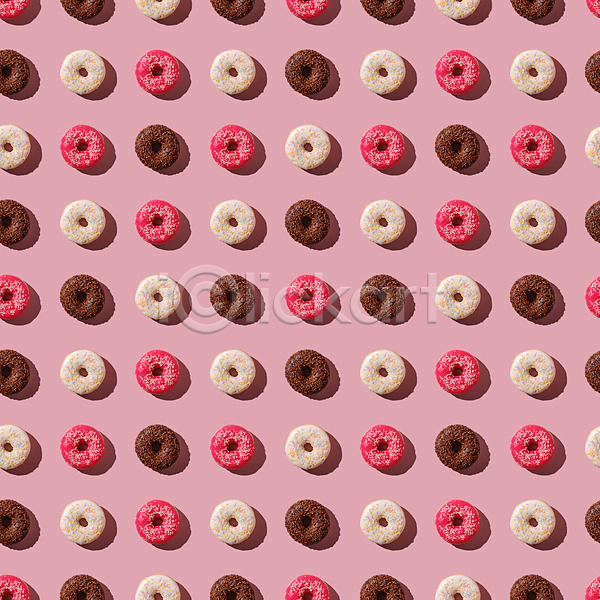 사람없음 JPG 포토 해외이미지 가득함 도넛 백그라운드 분홍색 패턴 패턴백그라운드