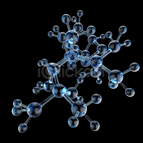 사람없음 3D JPG 디지털합성 편집이미지 해외이미지 검은색 그래픽 디지털 분자구조 원자 의학 파란색