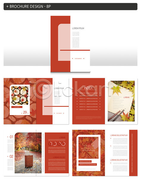 사람없음 INDD ZIP 인디자인 템플릿 가을(계절) 가을풍경 계절 길 낙엽 단풍 단풍나무 빨간색 색연필 엽서 캐리어 팜플렛