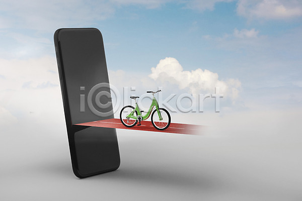 스마트 사람없음 3D PSD 디지털합성 편집이미지 결제 공유 공유자전거 구름(자연) 구매 도로 모바일 모바일쇼핑 목업 비즈니스 스마트폰 예약 자전거 정보기술 핀테크 하늘