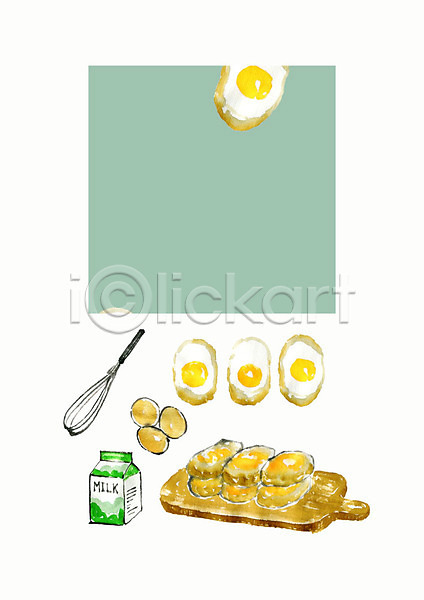 사람없음 PSD 일러스트 겨울 겨울간식 계란 계란빵 길거리음식 디저트 빵 우유 주방용품 컬러풀