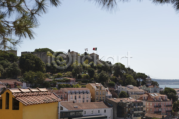 사람없음 JPG 포토 건축물 국기 깃발 야외 유럽풍경 주간 주택 포르투갈 풍경(경치) 해외풍경