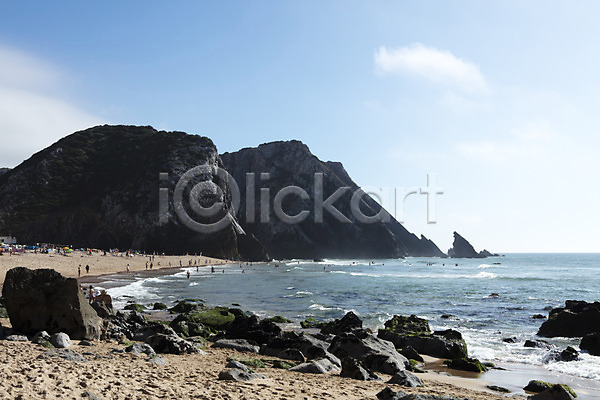 사람없음 JPG 포토 바다 바위(돌) 야외 유럽풍경 주간 포르투갈 풍경(경치) 해외풍경
