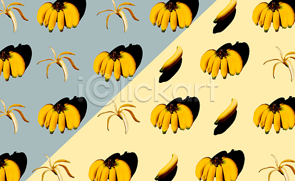 사람없음 JPG 포토 해외이미지 그림자 노란색 바나나 바나나껍질 백그라운드 패턴 패턴백그라운드 회색