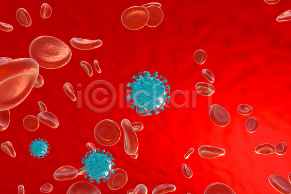 사람없음 3D JPG 해외이미지 바이러스 빨간색 세포 의학 적혈구