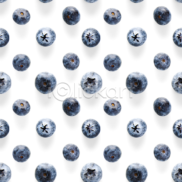 사람없음 JPG 포토 해외이미지 블루베리 패턴 흰배경