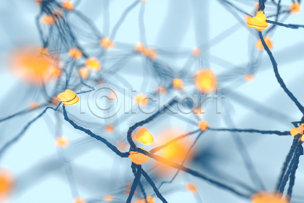 사람없음 3D JPG 해외이미지 세포 신경세포 의학 하늘색