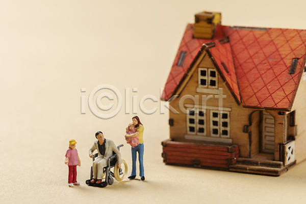사람없음 JPG 포토 가정 가족 모형 미니어처 비장애인 스튜디오촬영 실내 장애인 주택 휠체어