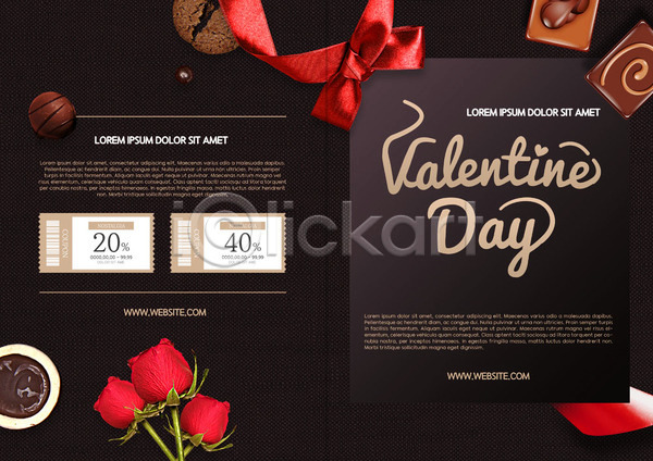 사람없음 PSD 템플릿 검은색 기념일 디저트 리본 리플렛 발렌타인데이 북디자인 북커버 빨간색 선물 선물상자 이벤트 장미 초콜릿 출판디자인 쿠폰 팜플렛 표지 표지디자인 할인쿠폰
