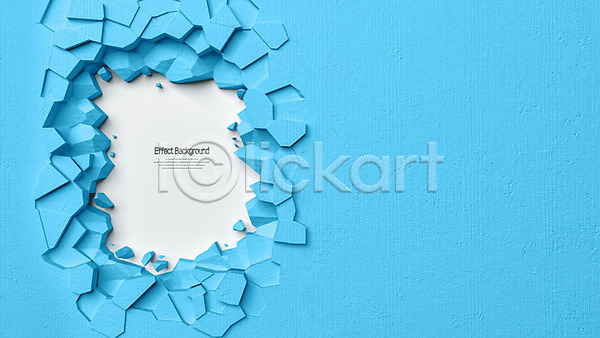 사람없음 3D PSD 디지털합성 편집이미지 3D소스 깨짐 돌(바위) 백그라운드 벽 손상 질감 카피스페이스 파란색 편집소스