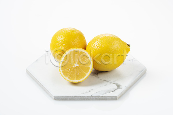 신선 사람없음 JPG 포토 건강식 그릇 노란색 누끼 다이어트 레몬 세개 스튜디오촬영 슬라이스 식재료 실내 오브젝트 유기농 채식 흰배경