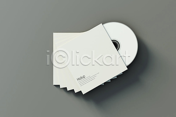 사람없음 3D PSD 디지털합성 편집이미지 3D소스 CD CD케이스 겹침 목업 여러장 회색배경
