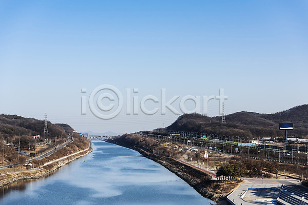 사람없음 JPG 포토 강 겨울 경기도 경인아라뱃길 야외 인천 자연 주간 풍경(경치) 하늘