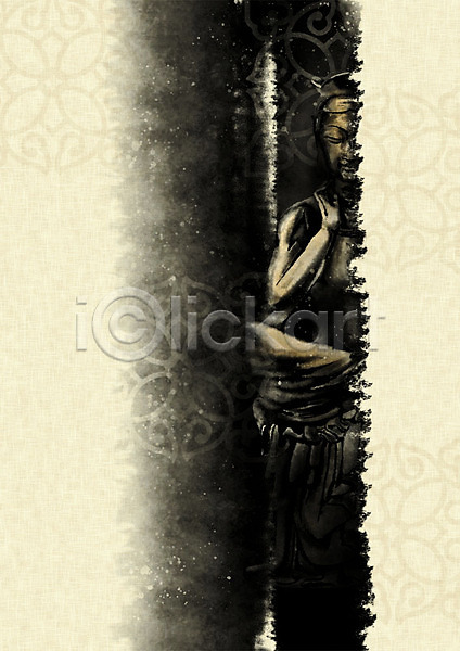 사람없음 PSD 일러스트 흑백 금동미륵대불 무늬 문화재 번짐 불상 붓터치 전통 캘리그라피 한국 한국전통