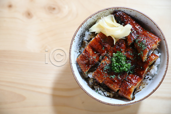 사람없음 JPG 포토 해외이미지 맛 밥 사발 일본음식 장어 해물요리