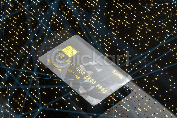 사람없음 3D JPG 디지털합성 해외이미지 경제 금융 반사 신용카드 한개