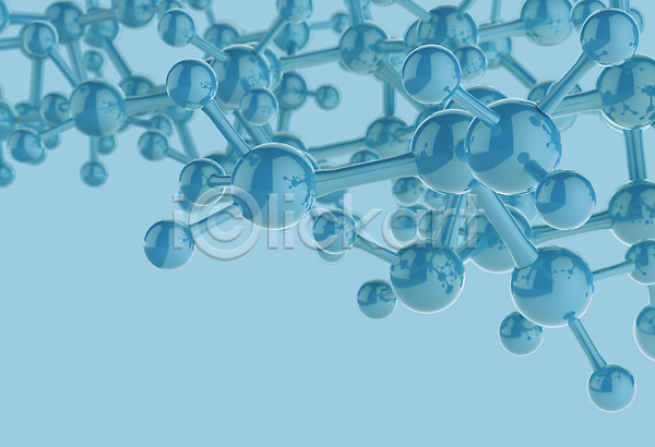 사람없음 3D JPG 디지털합성 편집이미지 해외이미지 그래픽 분자구조 원자 의학 파란색