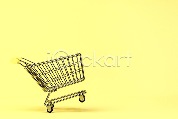 사람없음 3D JPG 해외이미지 노란색 쇼핑 쇼핑카