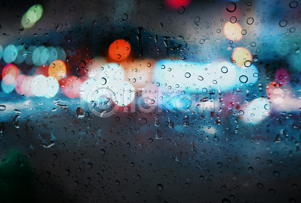 사람없음 JPG 포토 해외이미지 물방울 보케 비(날씨) 빗방울 야간 야외 창문 풍경(경치)