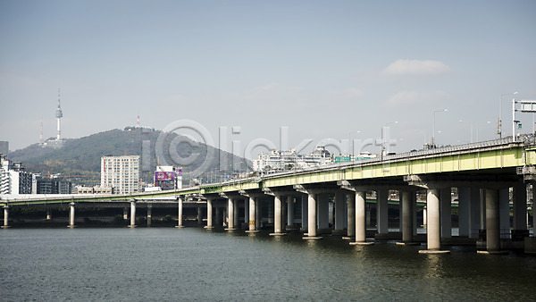 사람없음 JPG 포토 강가 구름(자연) 남산타워 도시 도시풍경 서울 야외 주간 하늘 한강 한국 한남대교