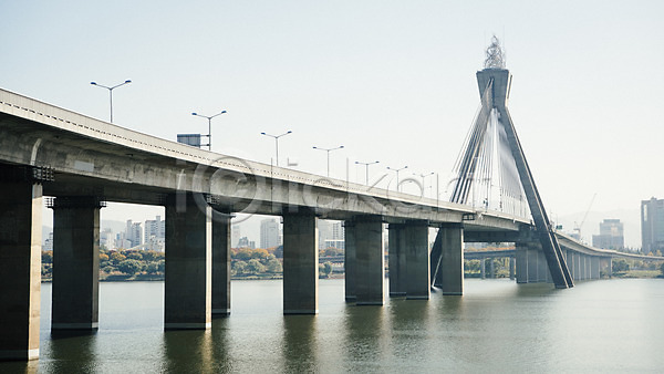사람없음 JPG 포토 강가 도시 도시풍경 서울 야외 올림픽대로 주간 하늘 한강 한국