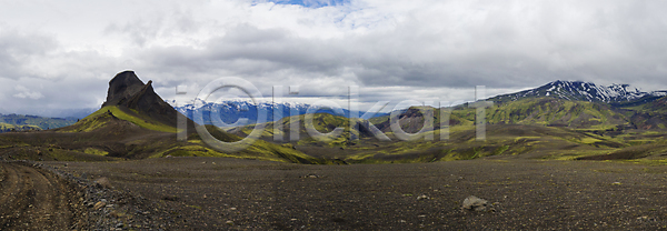 자유 사람없음 JPG 포토 해외이미지 검은색 땅 백그라운드 북쪽 사막 산 아이슬란드 야외 언덕 여행 용암 자연 초록색 컬러풀 파노라마 파란색 하늘 해외포토 화산 휴가