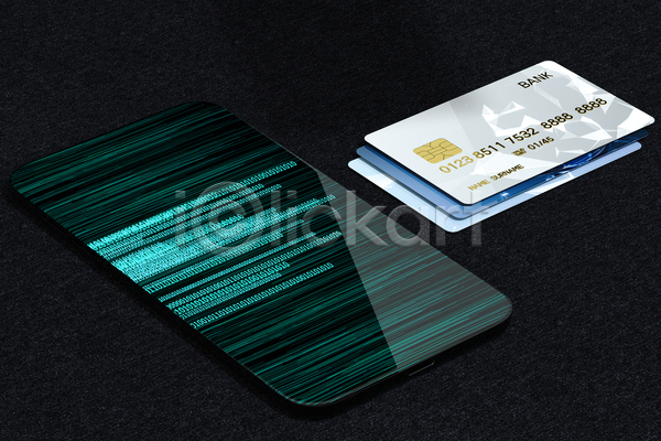 사람없음 3D JPG 디지털합성 해외이미지 경제 금융 모바일 스마트폰 신용카드 온라인 이진법