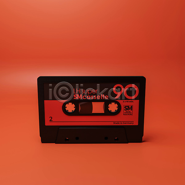 사람없음 3D JPG 포토 해외이미지 구식 노래 복고 스테레오 아날로그 오디오 오브젝트 음악 주황색배경 카세트 카세트테이프 카세트테잎(녹음)