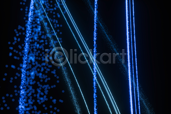 사람없음 3D JPG 해외이미지 검은색 그래픽 그래픽백그라운드 네온 빛 선 입자 추상 파란색