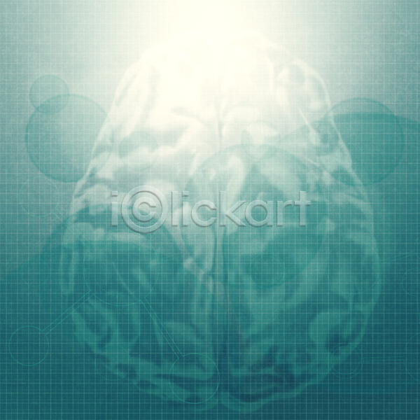 사람없음 JPG 디지털합성 편집이미지 해외이미지 뇌 백그라운드 빛 의학 청록색