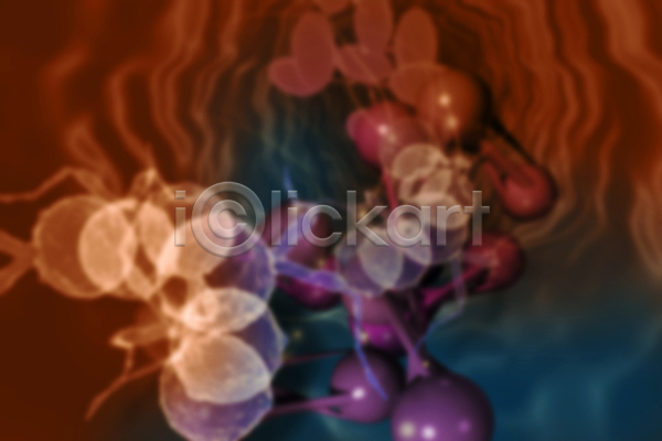사람없음 3D JPG 디지털합성 포토 해외이미지 갈색 보라색 세포 암 의학 종양 질병