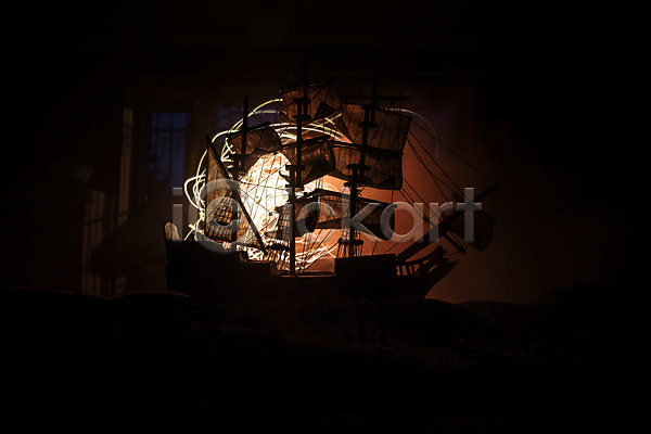 신비 사람없음 JPG 실루엣 포토 해외이미지 갈색 돛대 백그라운드 빛 해적선