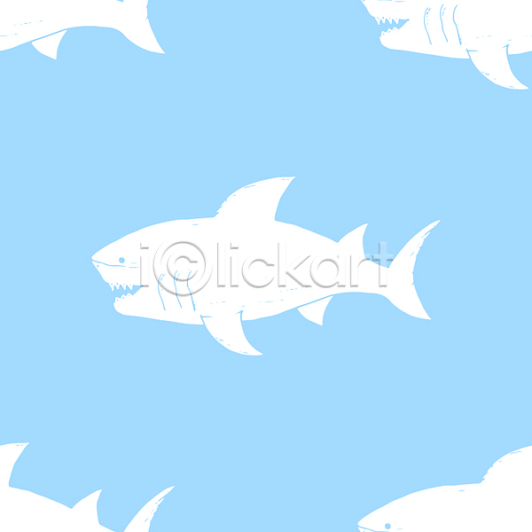 사람없음 JPG 실루엣 포토 해외이미지 그림 백그라운드 상어 패턴 패턴백그라운드 하늘색